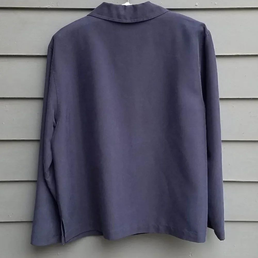 Talbots Navy 3 Button Blazer Size Medium - Picture 3 of 8
